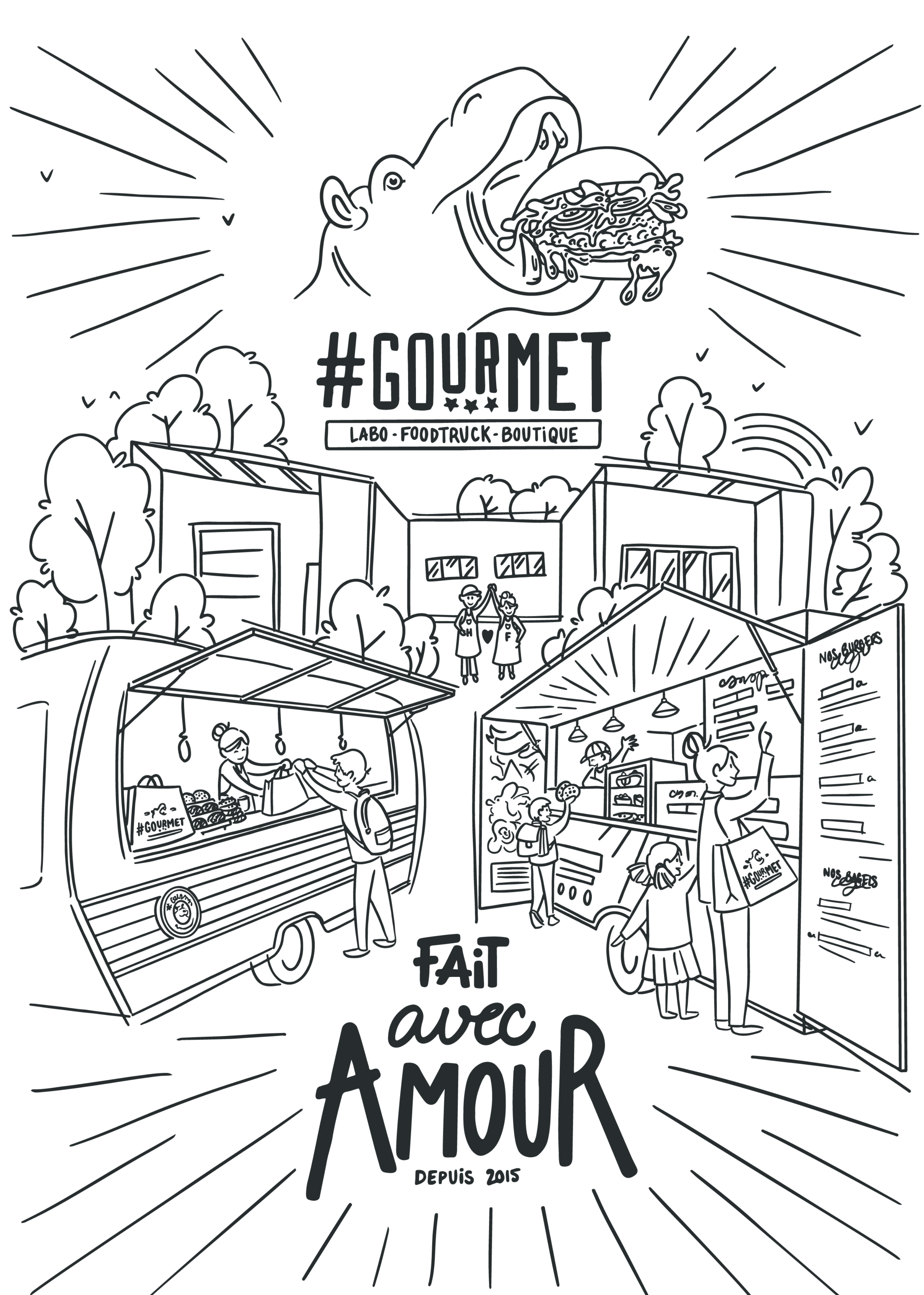 Fresque Gourmet Notre Histoire